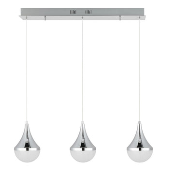Elyse Teardrop Modern Mid-Century Iron/Acrylic Integrated Linear LED Pendant - JONATHAN Y